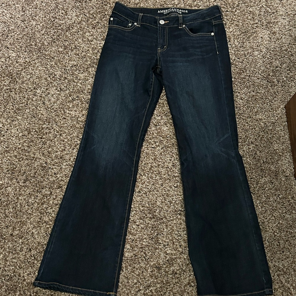 american eagle favorite boyfriend flares denim. size 10long